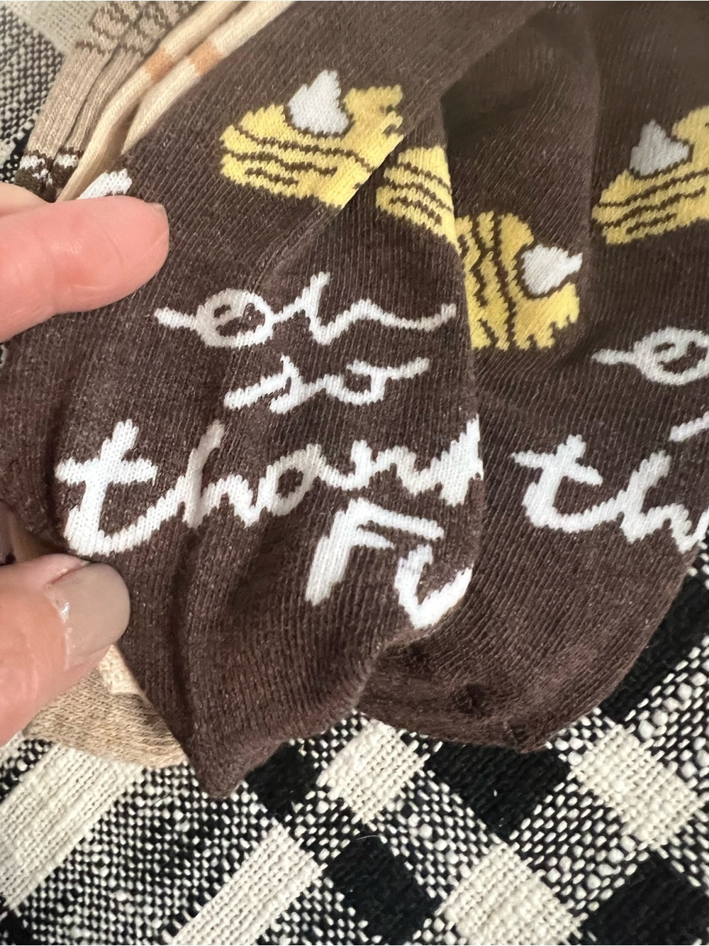 Peanuts Women’s 5 Pairs- Beige & Brown Harvest Crew Socks - Snoopy & Friends - Picture 7 of 11
